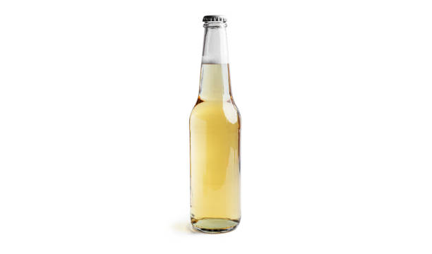 istock Bottle of light beer on white background 1294433569