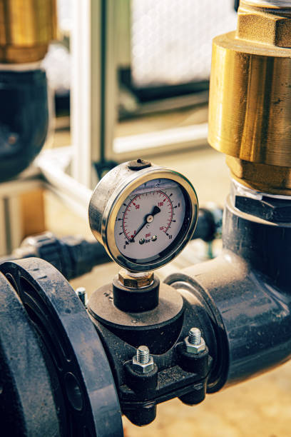 istock Pipes with water pressure sensors 1294435727