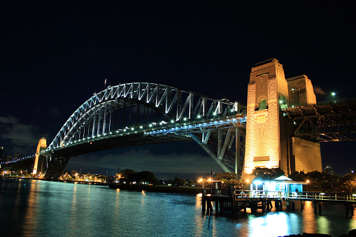 Sydney Harbour bridge at night