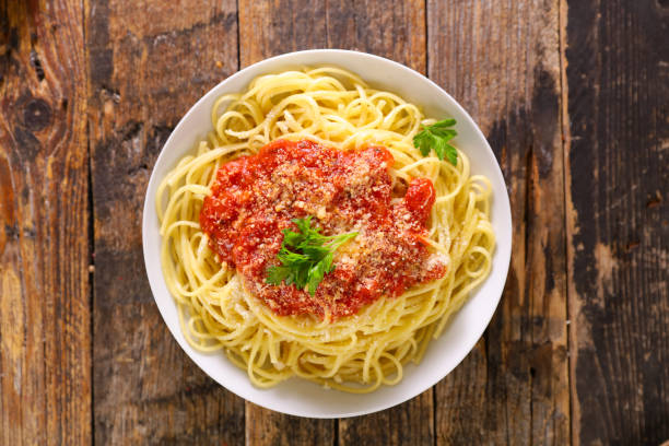 istock spaghetti with tomato sauce and parmesan 1294438782
