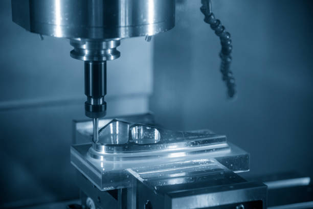 istock The  CNC  milling machine cutting  the mold parts by solid ball  end-mill tool. 1294440334