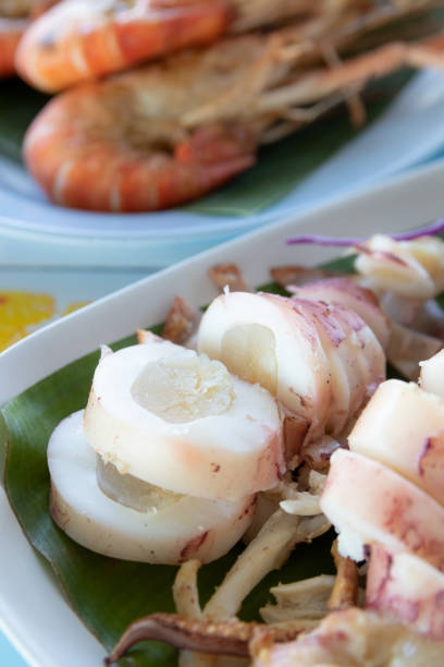 istock Close up of Grilled Squid 1294441257