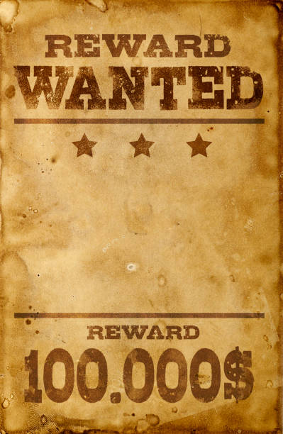 poszukiwany plakat - wanted poster wild west poster paper zdjęcia i obrazy z banku zdjęć