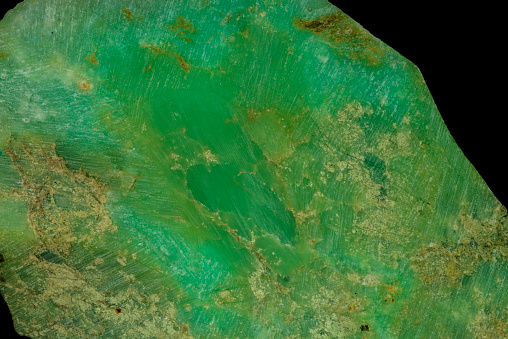 chrysoprase, closeup of the stone