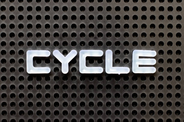 istock White color alphabet with word cycle on black pegboard background 1294447974