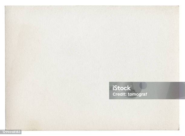 Blank White Paper Isolated Stock Photo - Download Image Now - Paper, Textured Effect, Old