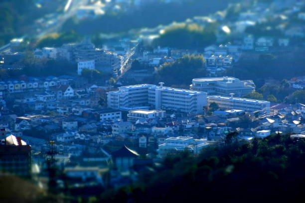 Towns in Mountains like diorama