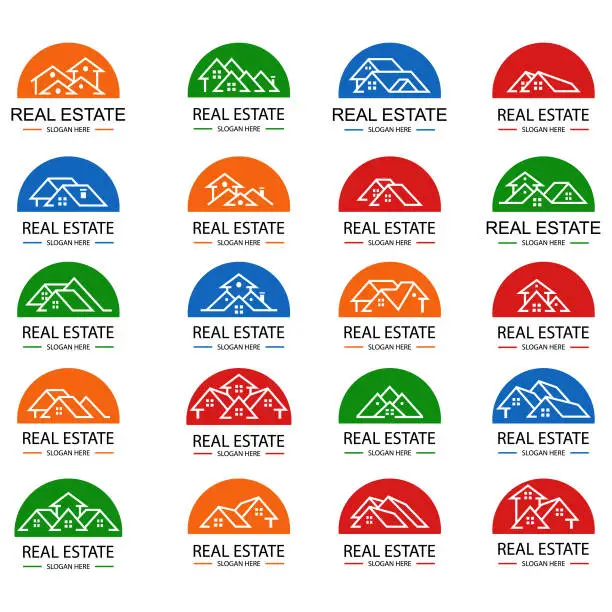 Vector illustration of Real estate logo design
