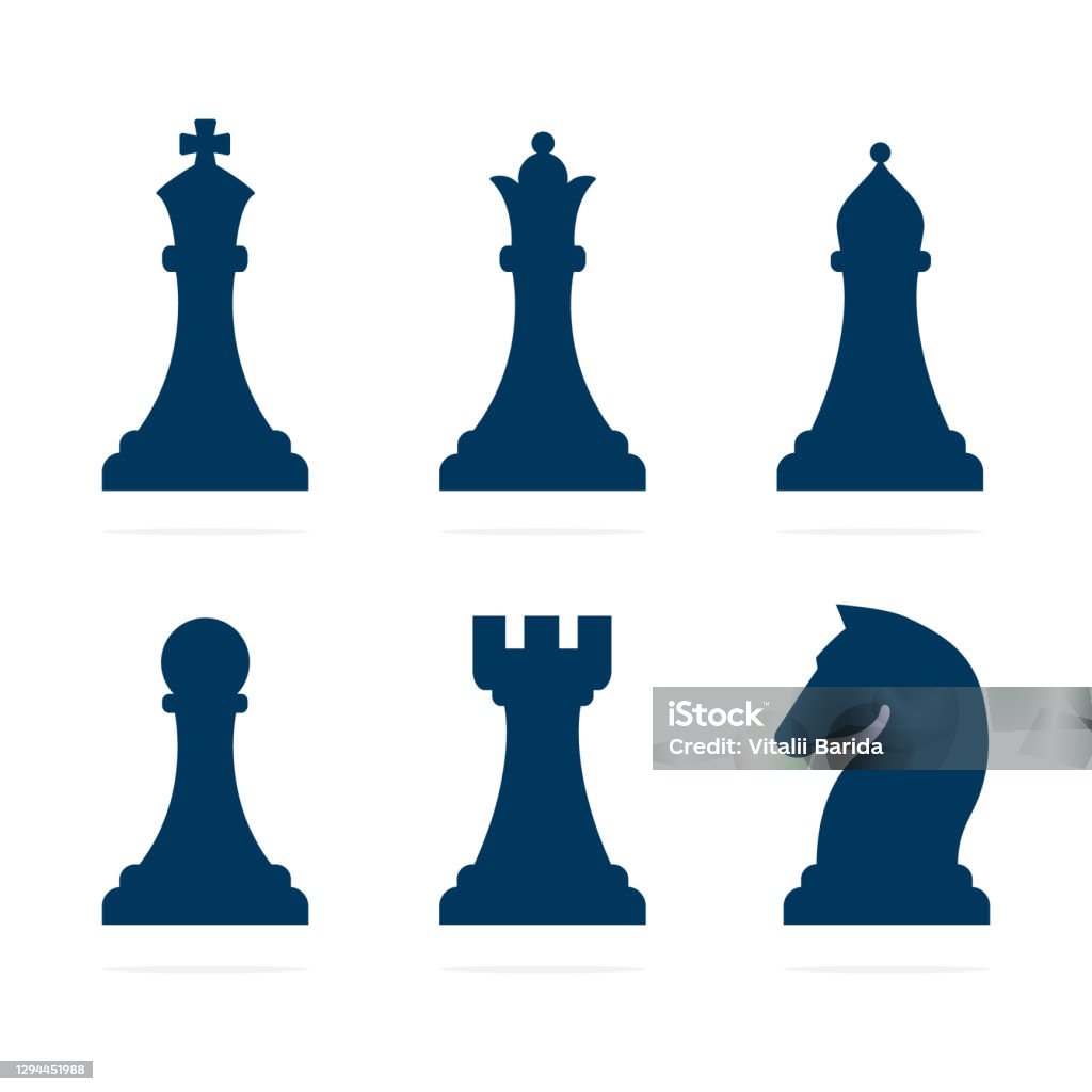 Silhouette of a rook chess piece Royalty Free Vector Image