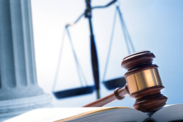 Gavel And Justice Scale stock photo