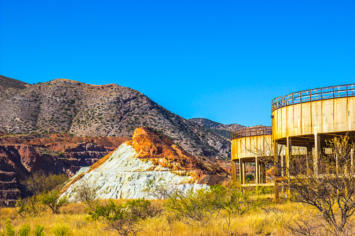 Retro Rusted Metal Structures Once Used In Strip Mining Operations