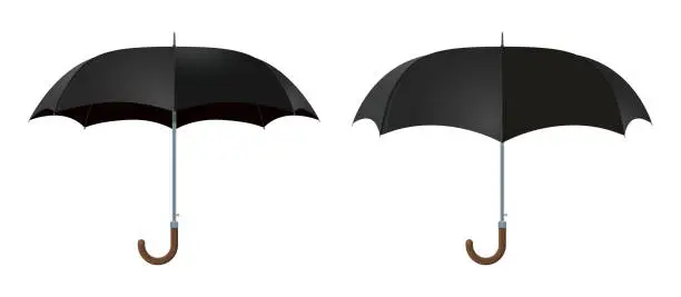 Vector illustration of Elegant Umbrella Set