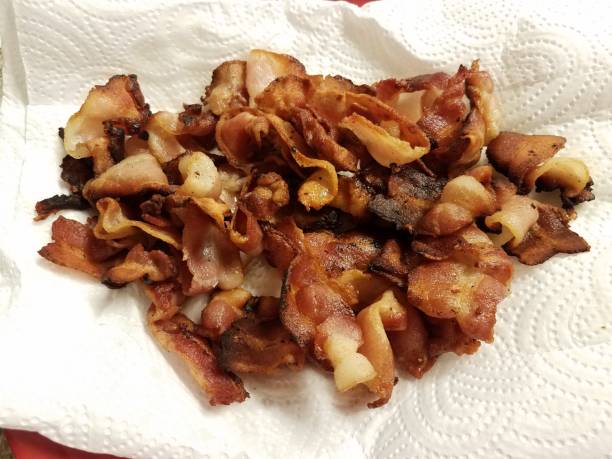 istock bacon strips meat drying on paper towel 1294461219