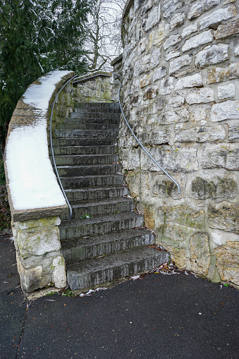 Escalera en la muralla de la ciudad de Amberg photo