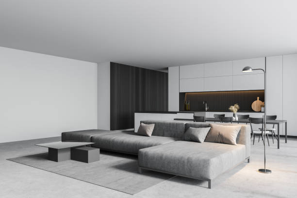 istock Modern white living room corner with sofa 1294466664