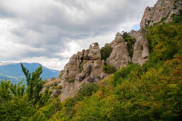 istock View on a green valley with mountain background 1294468984