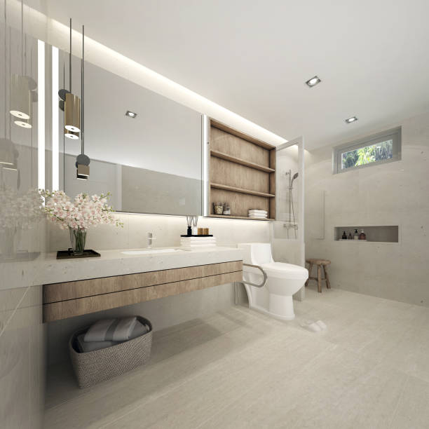 istock The bathroom interiors design idea concept and ceramic tile texture wall 1294469232