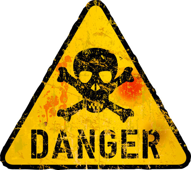 istock grungy style danger sign with skull and crossbones, vector illustration 1294469693