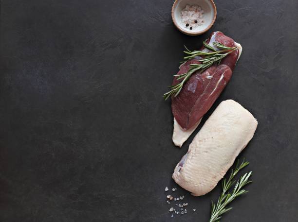 istock Uncooked duck breast with herbs and spices 1294473952