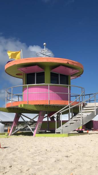 istock Miami Beach Pink Lifeguard 1294477580