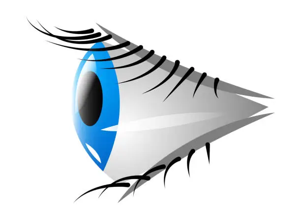 Vector illustration of Vector eye in graphic style