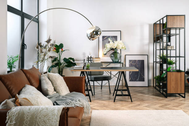 istock Modern home office with contemporary interior design 1294481041