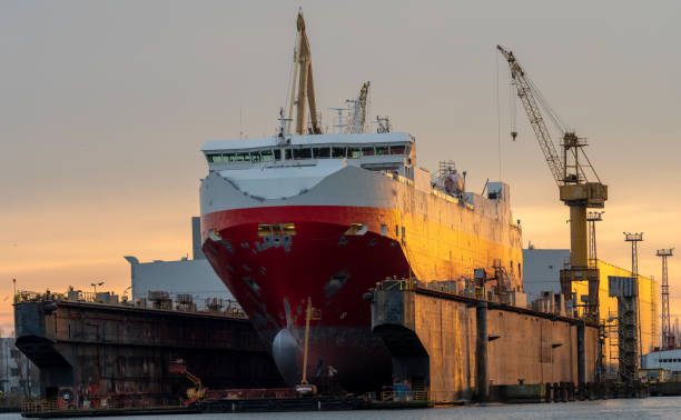 istock Car ferry in dry dock during renovation 1294483934