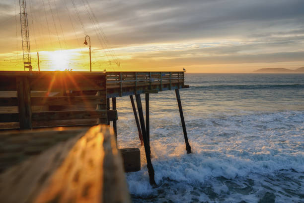 Abandoned spiral staircase on a California beach