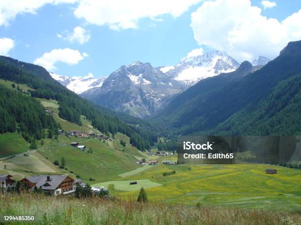 In The Reintal In South Tyrol Italy Stock Photo - Download Image Now - Alto Adige - Italy, Blue, Cloud - Sky