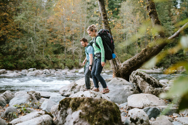 istock Couple On Hiking Adventure in the Pacific Northwest 1294486696