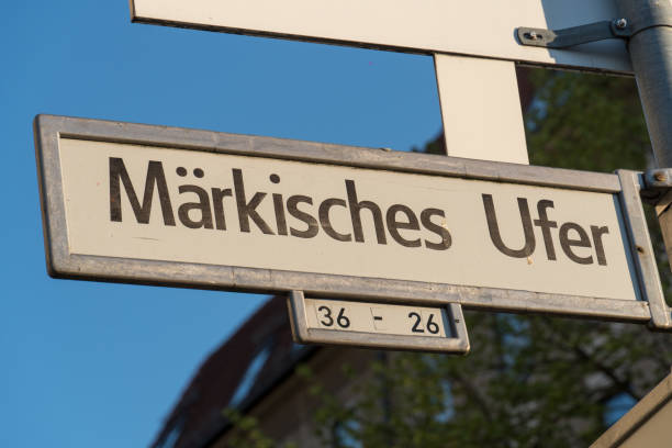 istock Maerkisches Ufer street name sign, Berlin, Germany 1294489940