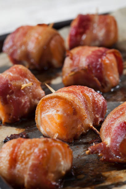 istock Bacon Wrapped Salmon Bites with Tartar Sauce 1294492099