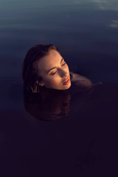 istock Evening photo shoot on the beach by the river 1294496909