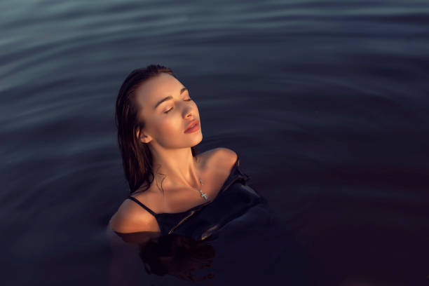 istock Evening photo shoot on the beach by the river 1294496934