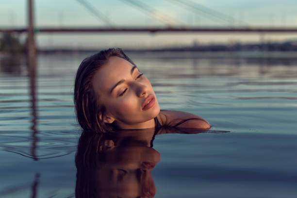 istock Evening photo shoot on the beach by the river 1294496976