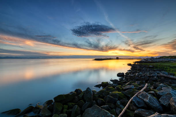 istock seaside beach at sunset, Richmond, BC, Canada 1294504119