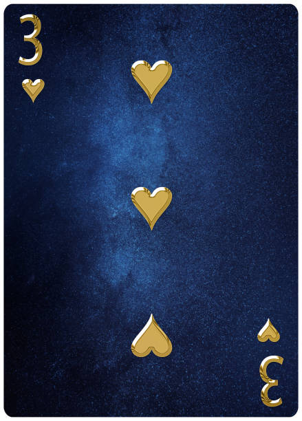 istock Three of Hearts playing card 1294504975