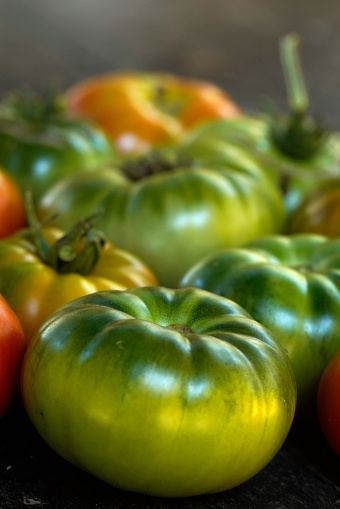 Organic tomatoes  background.