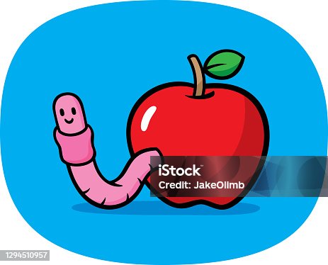 istock Worm in Apple Doodle 1294510957