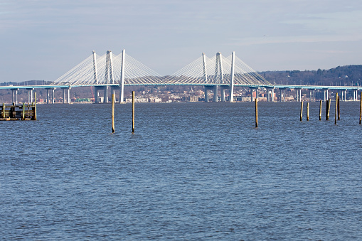 The Mario M. Cuomo Bridge replaced the old Tappan Zee Bridge in 2017; this view is from the Nyack side.