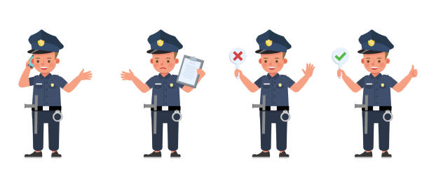 2,735 Police Officer With Kids Illustrations & Clip Art - iStock | Police  officer helping, Police officer community, Police officer talking