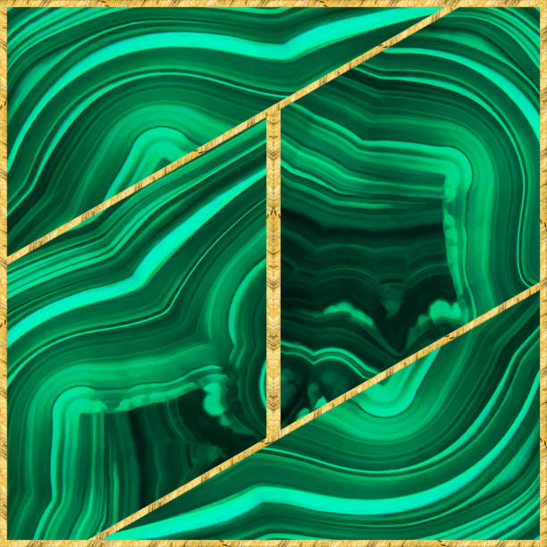 istock modern mosaic, inlay, llustration in stained glass style, abstract art deco background, geometric pattern, textures of marble and gold, artificial structure of malachite, creative tile surface 1294526465