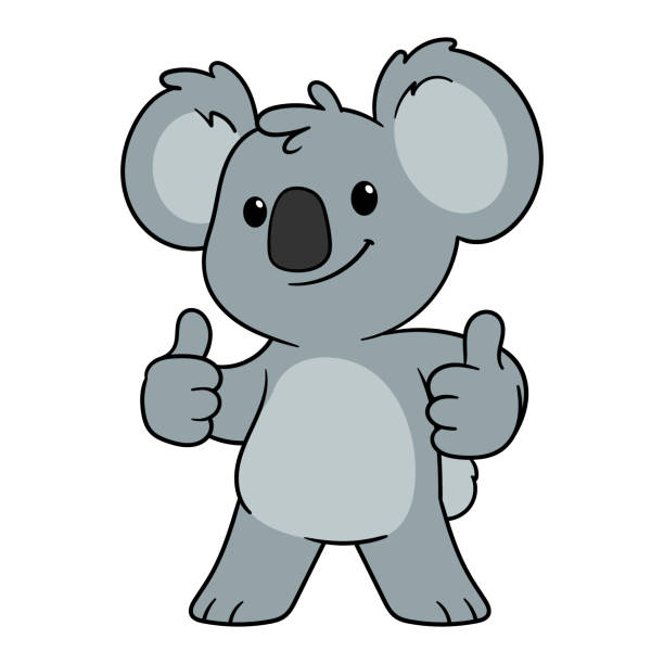 Cartoon Koala Giving Thumbs Up Illustration Stock Illustration - Download  Image Now - Koala, Thumbs Up, Cartoon - iStock
