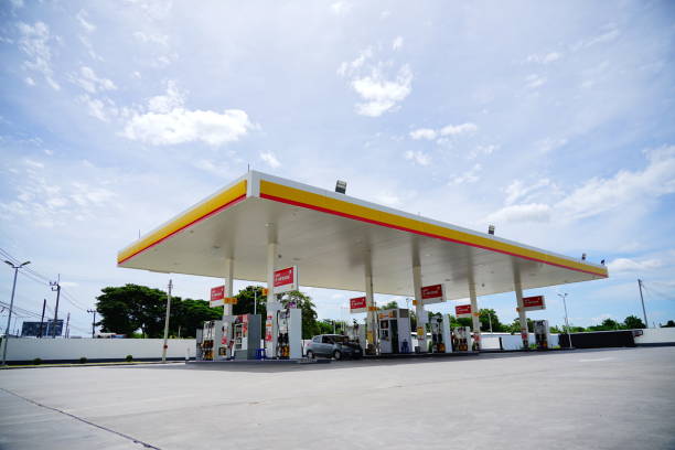 ฺBangkok, Thailand, September 07, 2020: Shell gas station in bangkok thailand