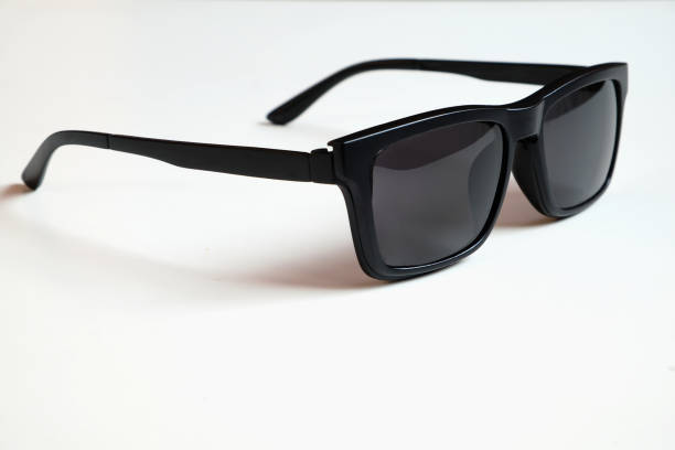 istock Black sunglasses, black frame isolated on a white background. 1294540311