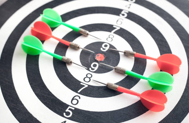 istock Dart arrows in the dartboard. Success 1294540907