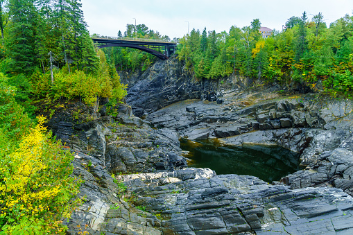 View of the gorge of the Saint John River in Grand Falls, New Brunswick, Canada