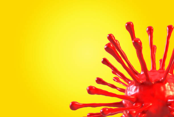 istock Coronavirus, Covid-19 particles floating in air, concept.3d rendering illustration. 1294557411