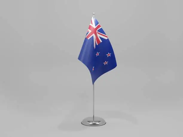 New Zealand National Flag, White Background - 3D Render