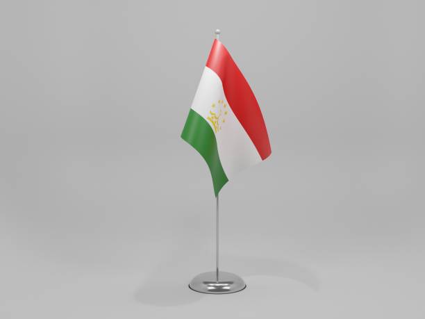 istock Tajikistan National Flag, White Background - 3D Render 1294560520